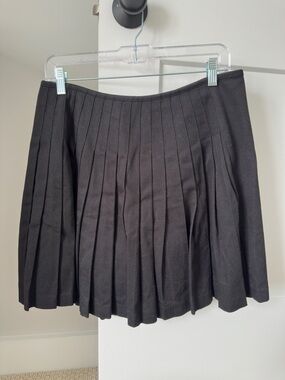 Alexander McQueen Black Pleated Mini Skirt